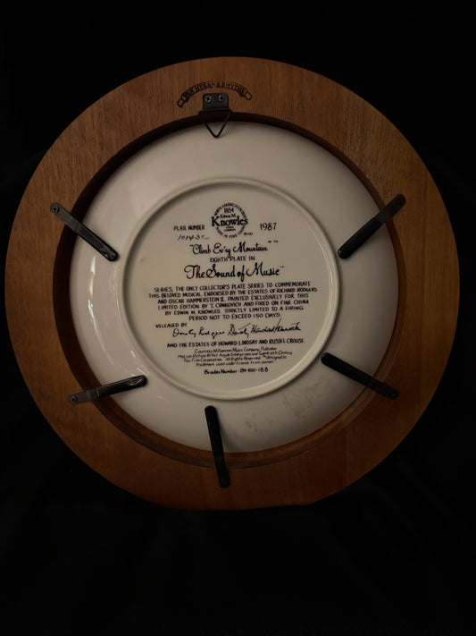 "Climb Ev'ry Mountain" Framed Collector's Plate