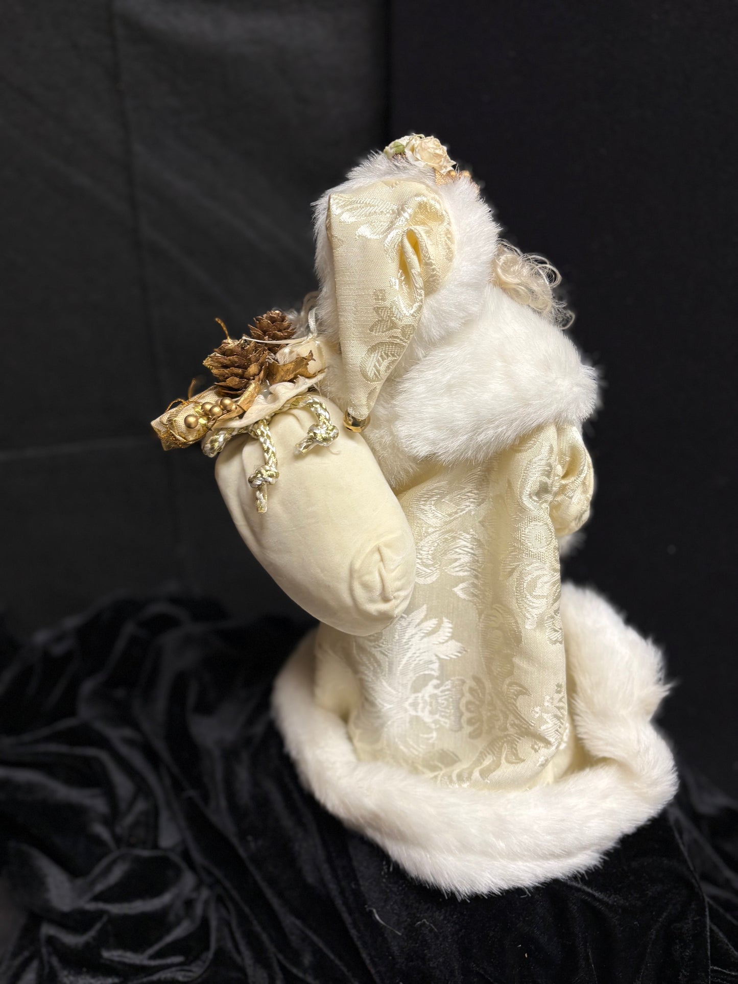 Santa White & Gold Tree Topper
