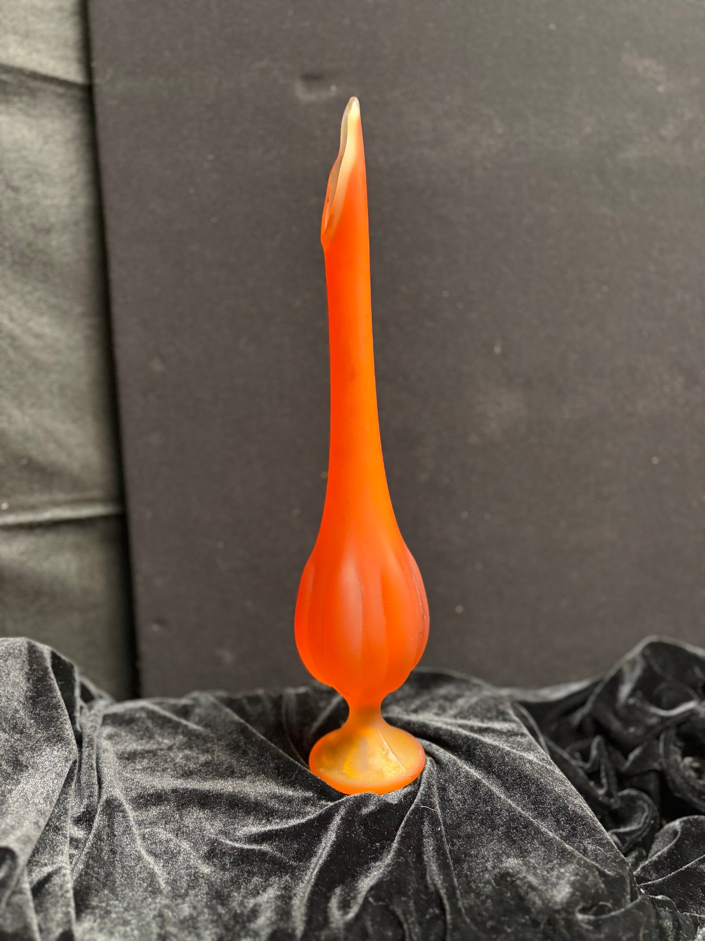 Orange Swung Glass Vase