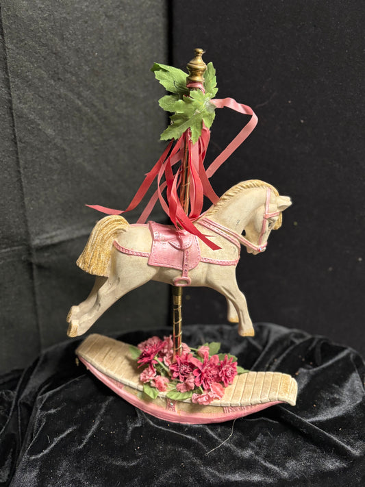 Porcelain Carousal Rocking Horse