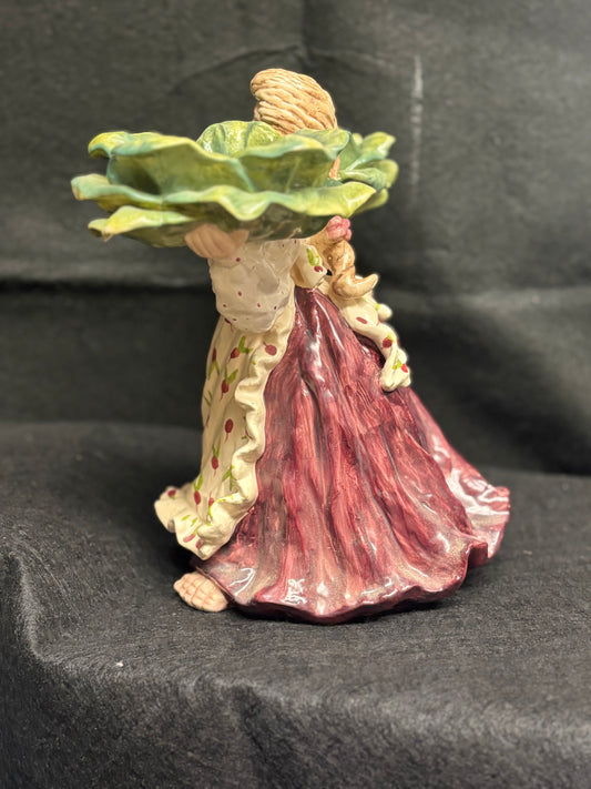 Cabbage Candle Holder Figurine