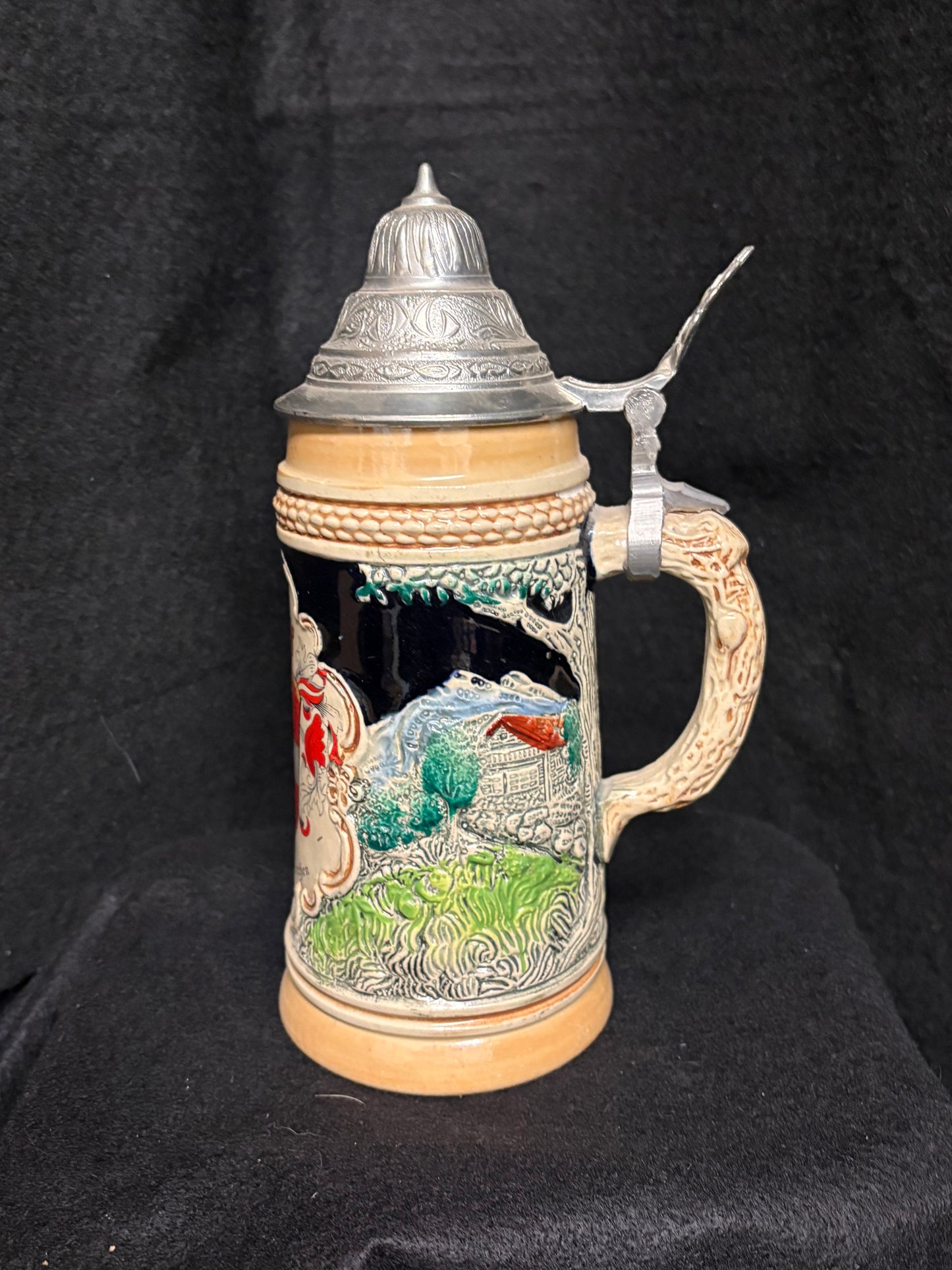 Vintage German Beer Stein with Coat of Arms