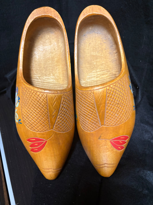 Hand-Carved Wooden Clogs