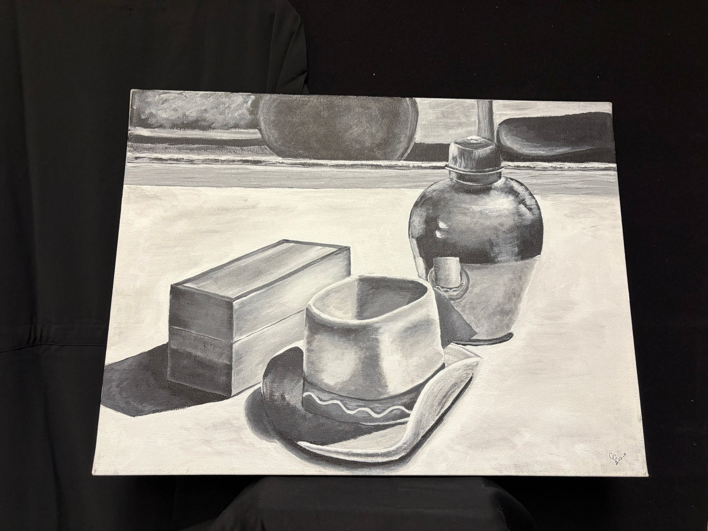 Biack and White Still Life Painting