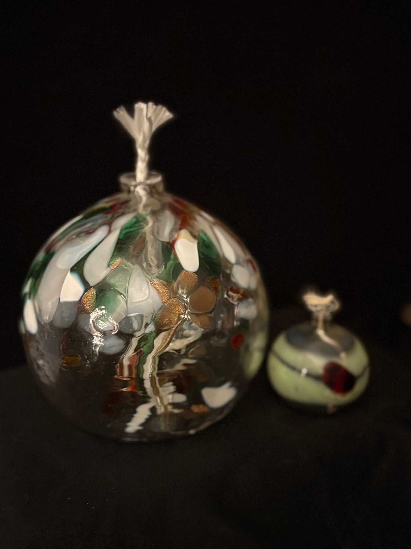 Handblown Glass Oil Lamp