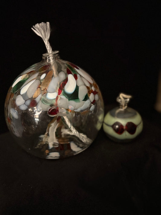 Handblown Glass Oil Lamp