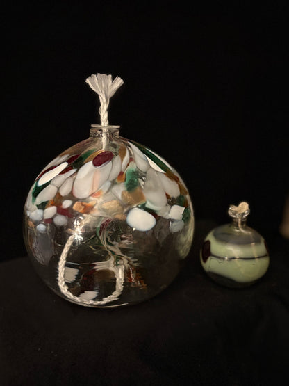 Handblown Glass Oil Lamp