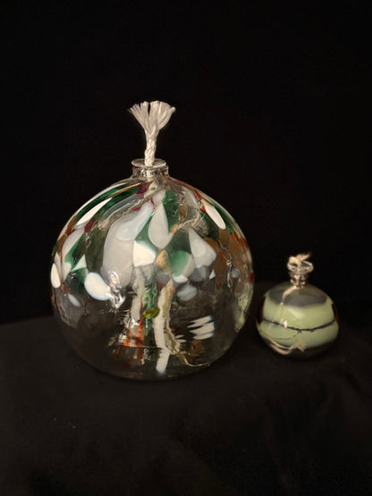 Handblown Glass Oil Lamp
