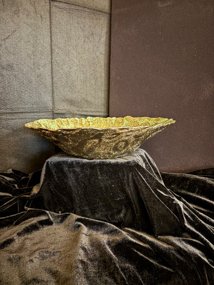 Iridescent Gold Glass Bowl