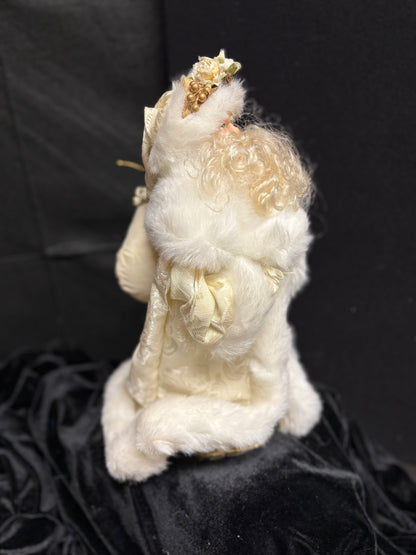 Santa White & Gold Tree Topper