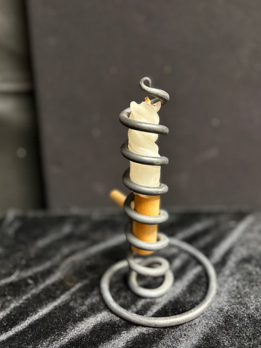 Candlestick Holder with Wooden Adjuster