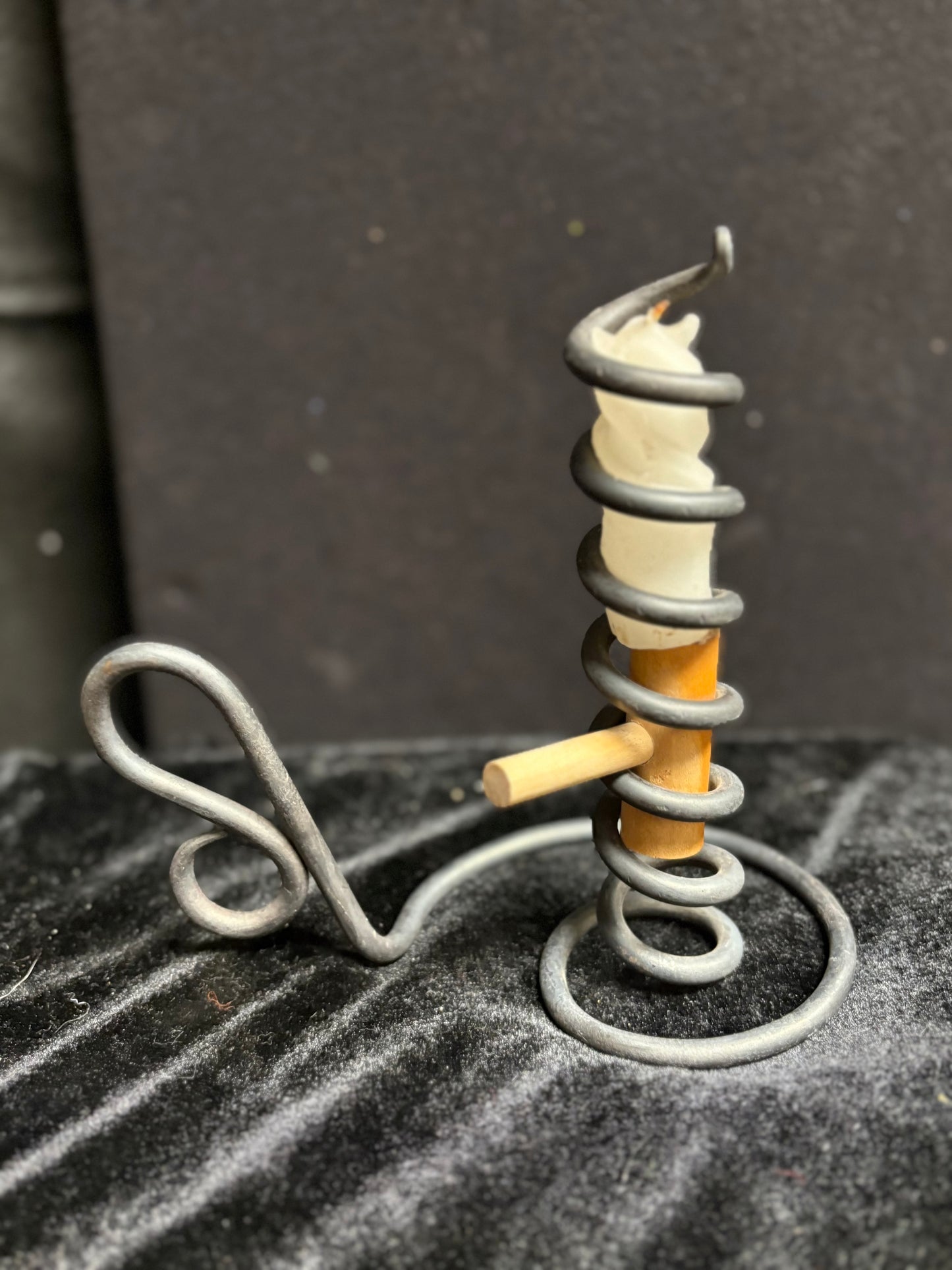 Candlestick Holder with Wooden Adjuster