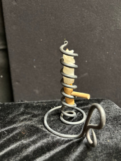 Candlestick Holder with Wooden Adjuster