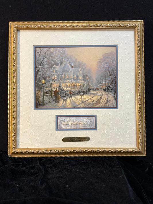 Thomas Kinkade  "A Holiday Gathering "