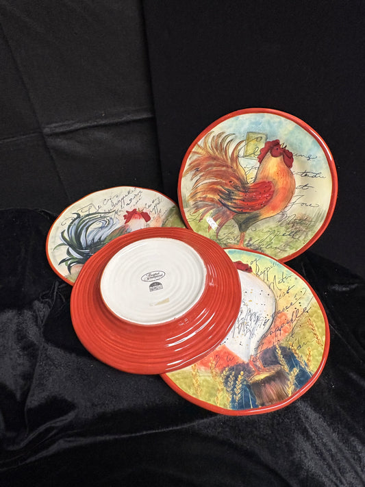 Rooster Dinner Plates (set of 4)
