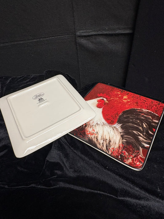 Rooster Salad Plates (set of 2)