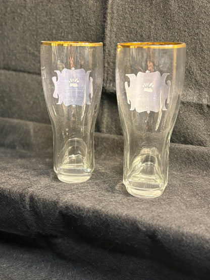Two German Boot Beer Glasses