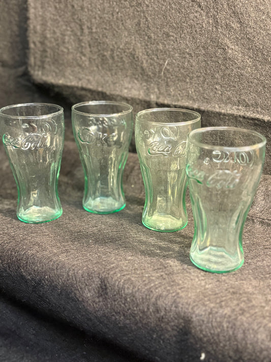 Four 6oz Coke Glasses