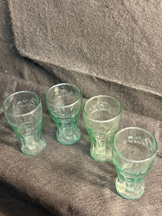 Four 6oz Coke Glasses