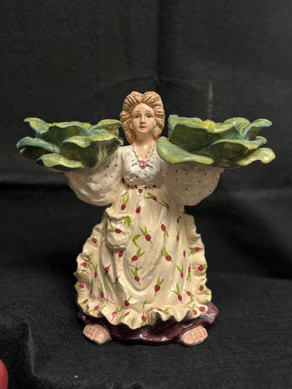 Cabbage Candle Holder Figurine