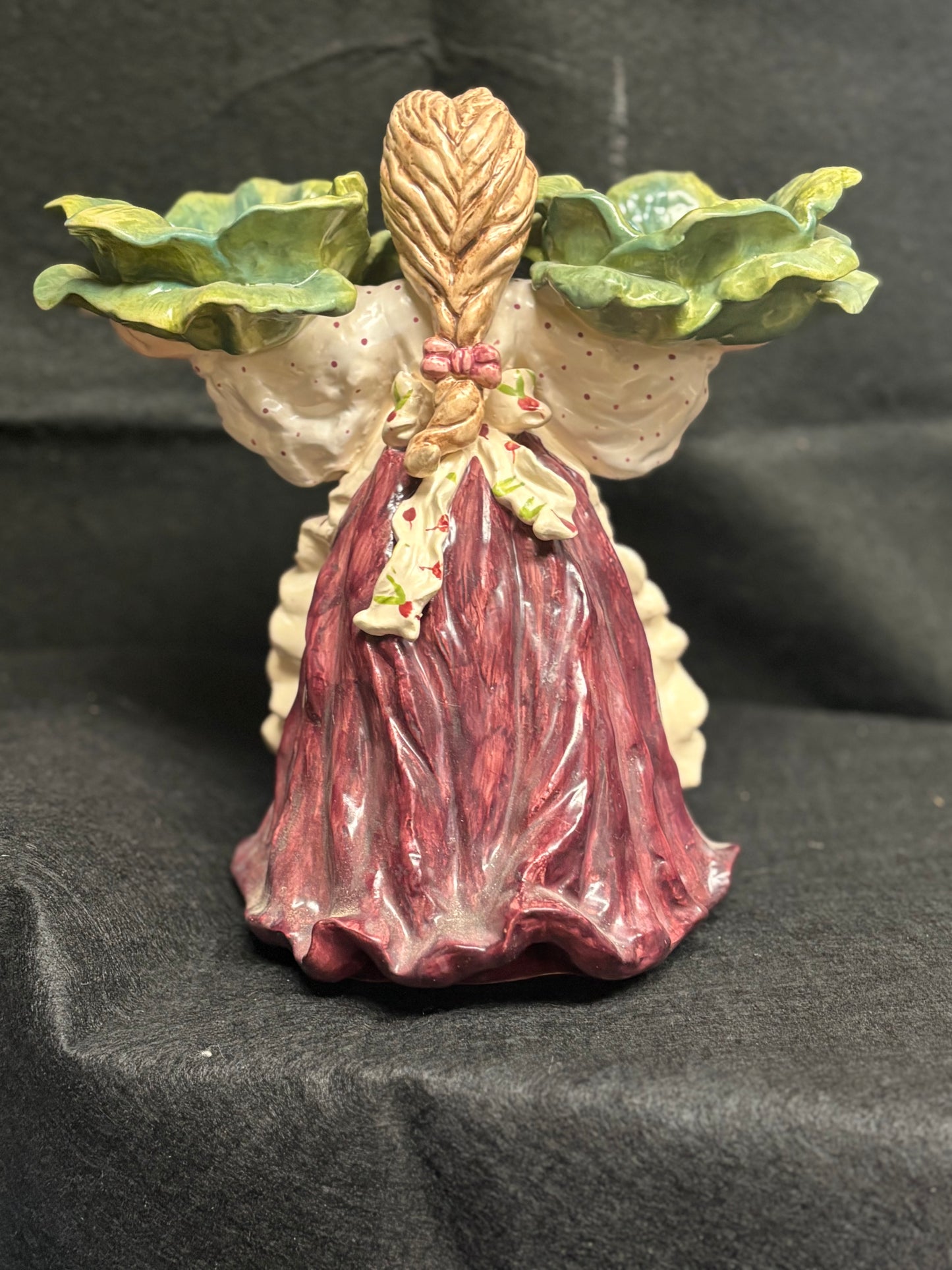 Cabbage Candle Holder Figurine