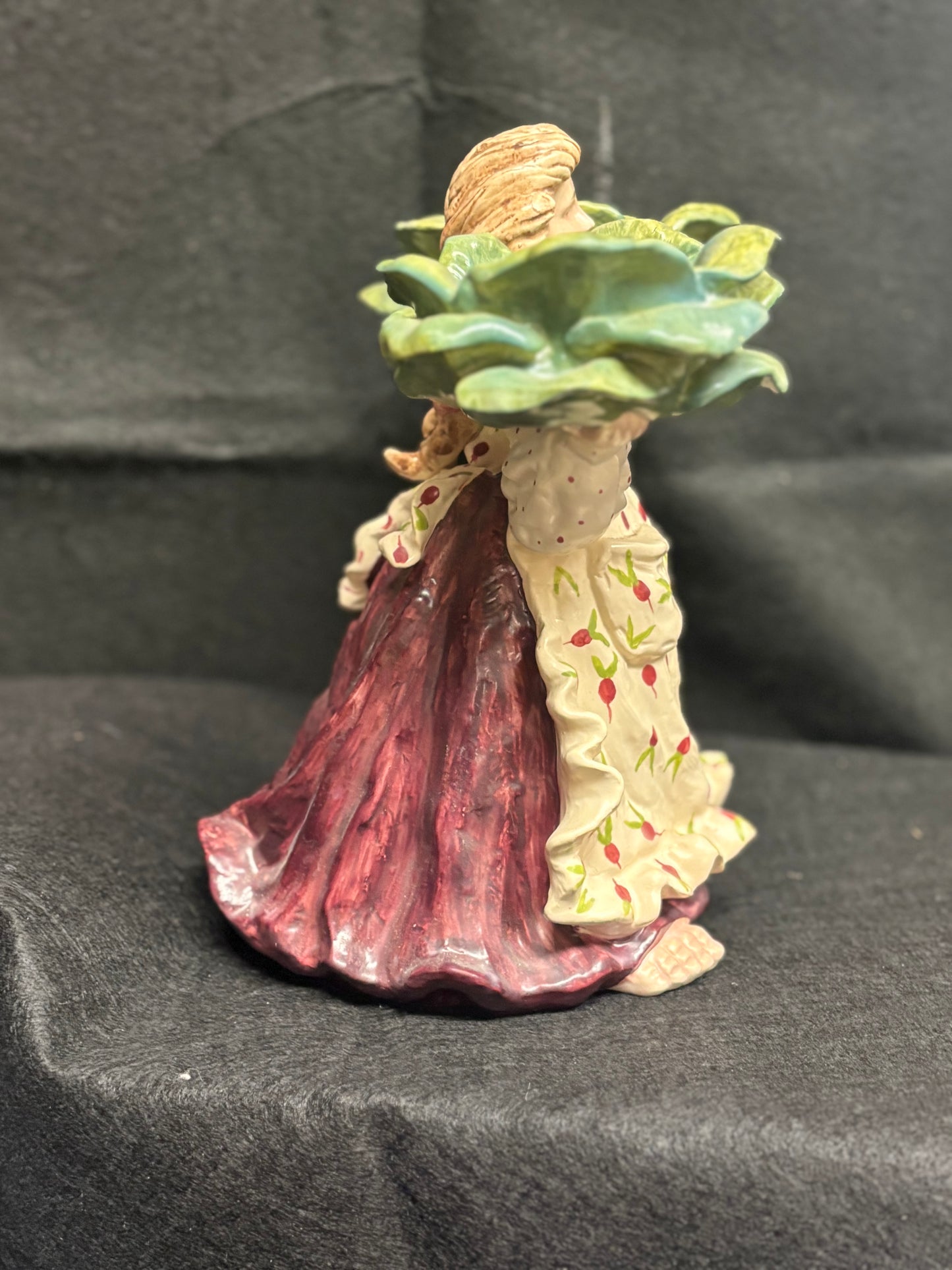 Cabbage Candle Holder Figurine