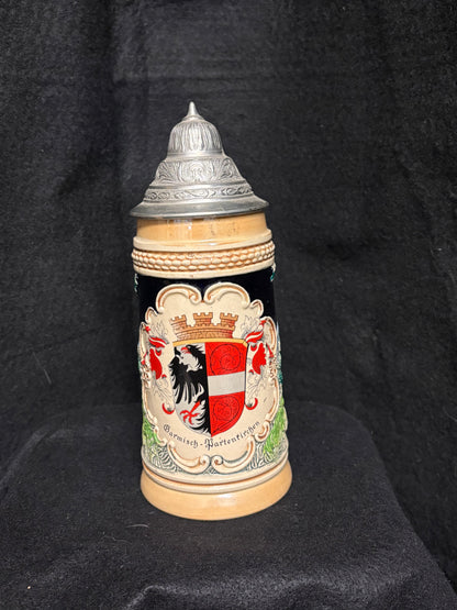 Vintage German Beer Stein with Coat of Arms