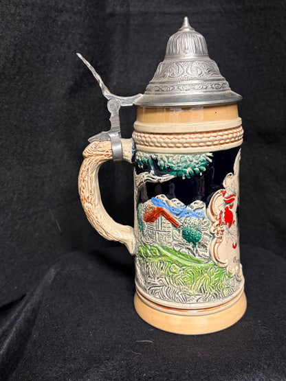 Vintage German Beer Stein with Coat of Arms