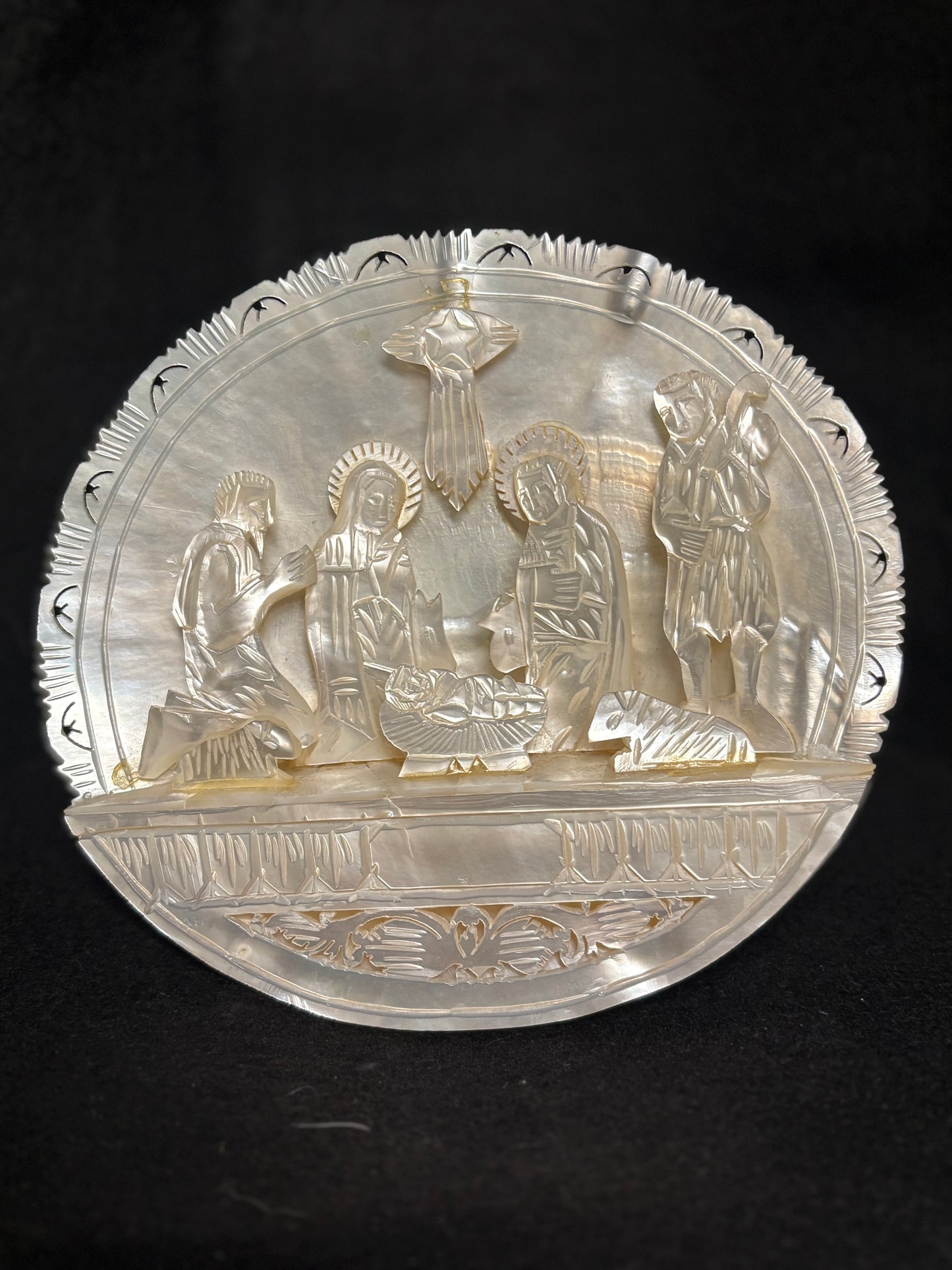 Vintage Hand-Carved Nativity Scene