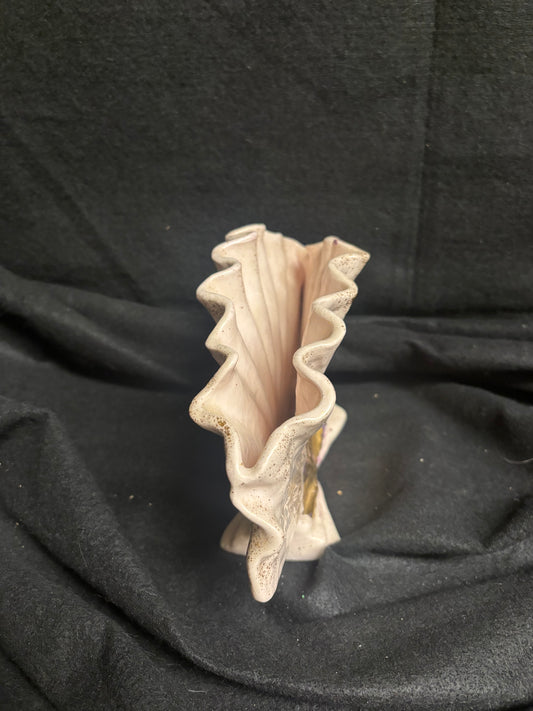 Vintage Pottery Shell Vase