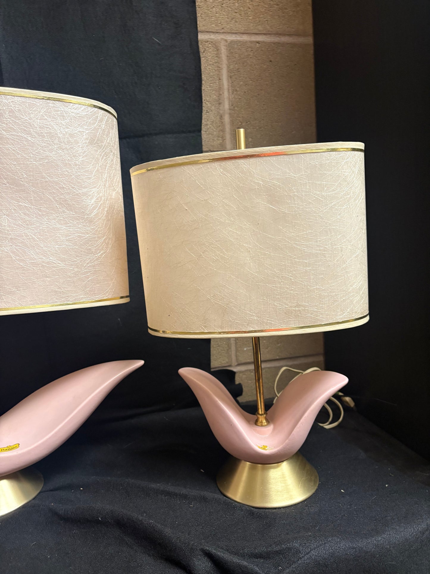 Vintage Set of 3 Abstract Tulip Lamps
