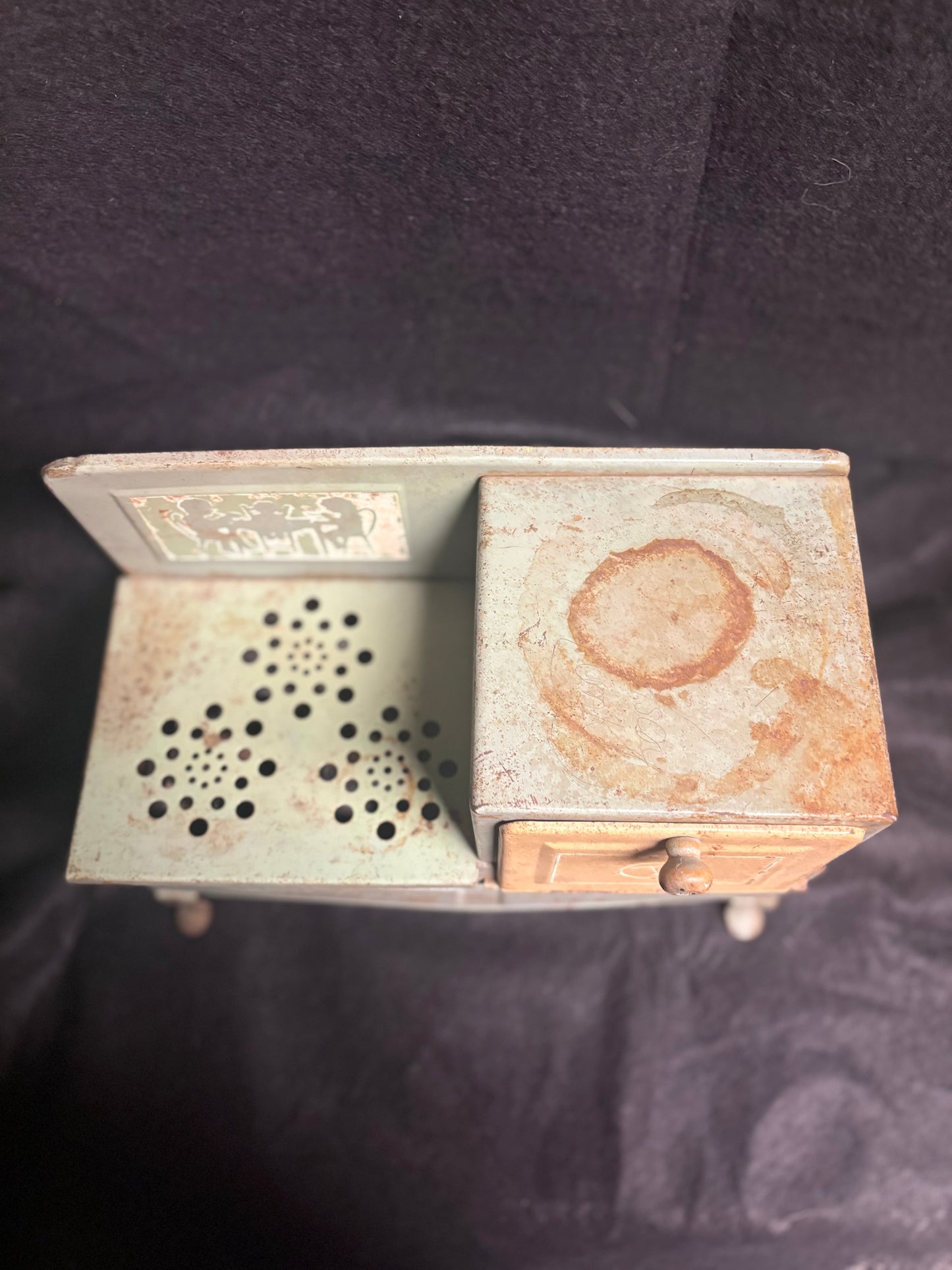 Vintage Metal Toy Stove