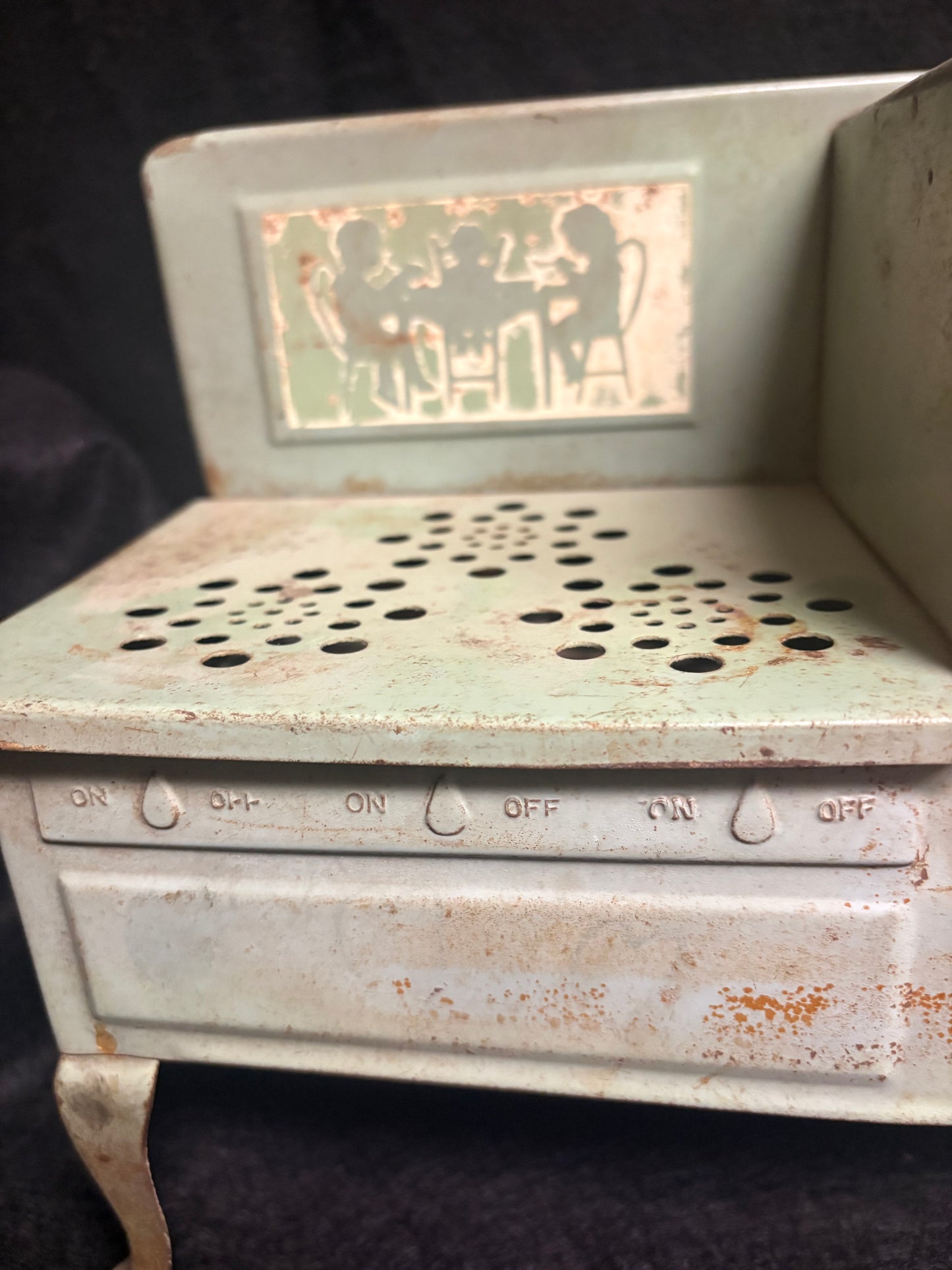 Vintage Metal Toy Stove
