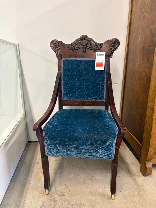 Vintage Blue Parlor Chair