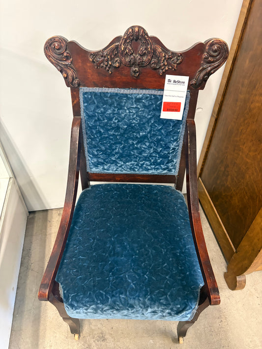 Vintage Blue Parlor Chair