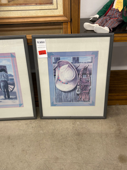 Western Cowboy Hat Framed Print