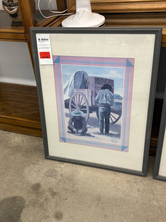 Western Wagon Framed Print