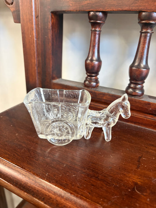 Glass Donkey with Cart (small)