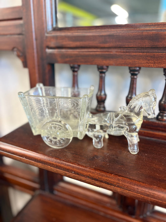 Glass Donkey with Cart (large)