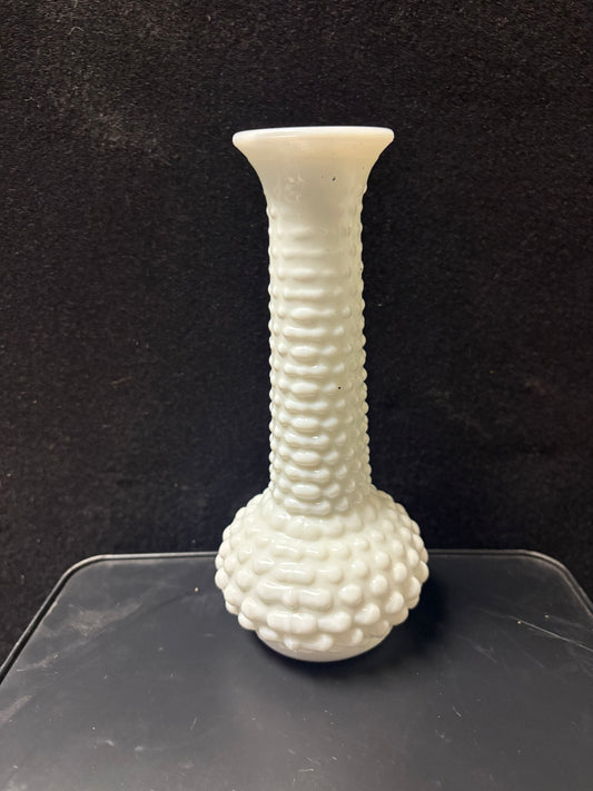 White Milk Glass Bud Vase