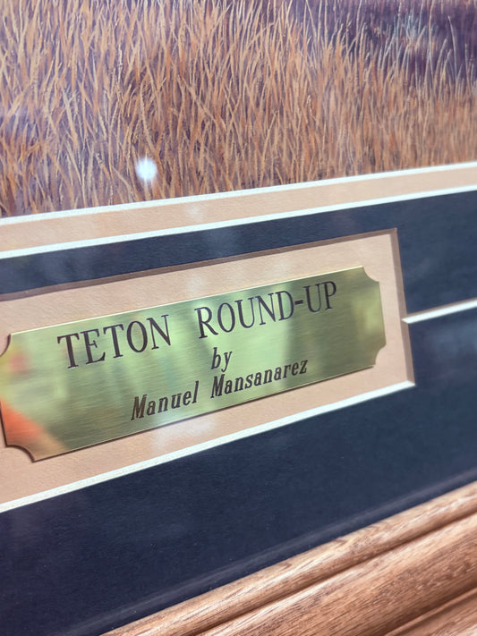 "Teton Roundup" Framed Print