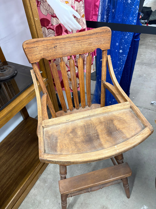 Antique Wooden High Chair