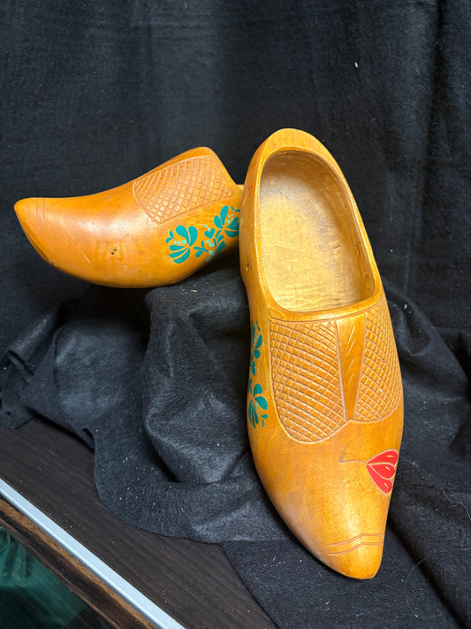 Hand-Carved Wooden Clogs